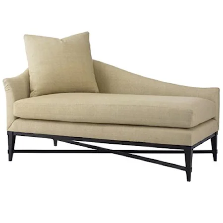 Chaise With Throw Pillow